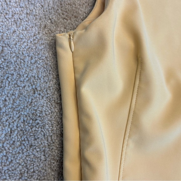 Zara yellow sleeveless sweetheart neckline metal detail bodysuit NWT - Picture 6 of 15